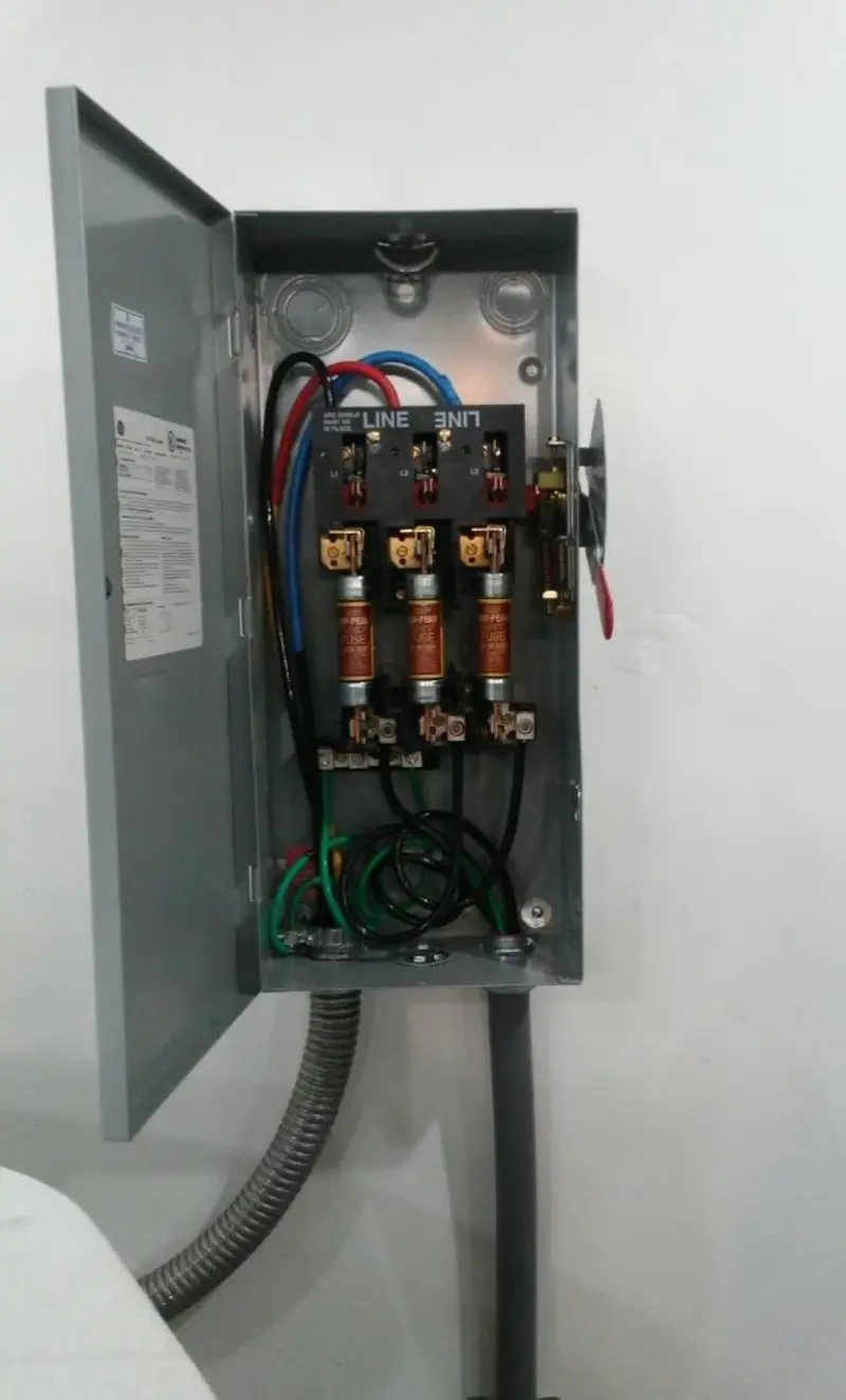 Three-phase disconnect switch installed for Electrical Wiring & Rewiring in Sunapee